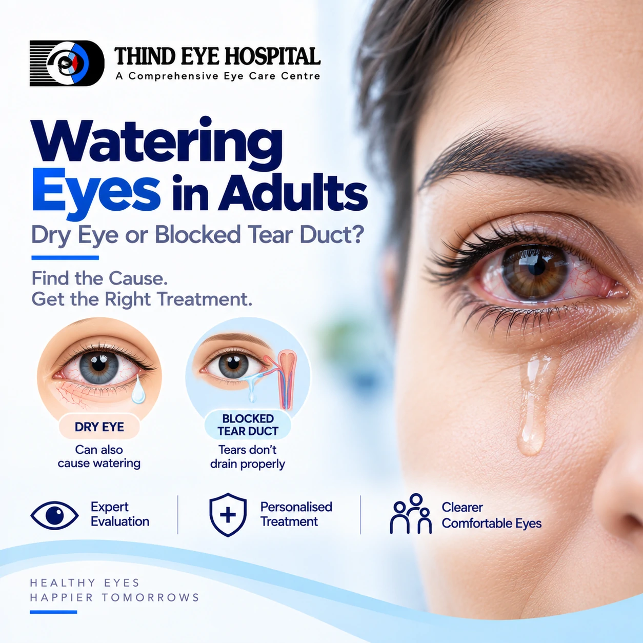 Watering Eyes in Adults: Dry Eye or Blocked Tear Duct?
